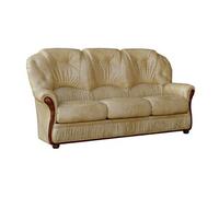 Canapé 3 places 100% cuir de buffle beige DAPHNE