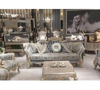 Canapé 3 places 3 sièges Canapé Meubles Classique Canapés Tissu Style Baroque Rococo Nouveau
