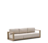 Canapé 3 places Ambra en bois d'acacia massif finition claire, 249 cm, FSC 100%