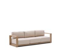 Canapé 3 places Ambra en bois d'acacia massif finition claire, 249 cm, FSC 100%