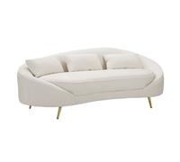 Mauro Ferretti – Canapé 3 places Oslo – Tissu 185 x 84 x 68 cm – Crème et doré