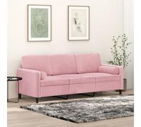 Canape angle fixe 2 places en polyester rose 77 x 138 x 80 cm