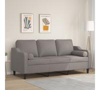 Canapé 3 places avec oreillers décoratifs noir 180 cm tissu canapé vidaXL