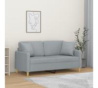 Canapé 3 places avec oreillers décoratifs noir 180 cm tissu canapé vidaXL