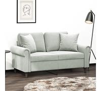 Canapé 3 places avec oreillers gris foncé 180 cm velours canapé vidaXL