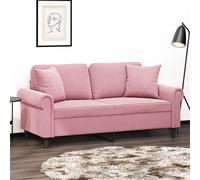 Canapé 3 places avec oreillers gris foncé 180 cm velours canapé vidaXL