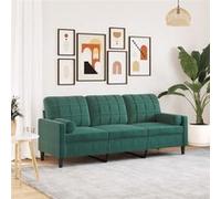 vidaXL Canapé 2 places en velours 120 cm avec oreillers gris foncé