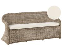 Canapé 3 Places Boho d'Intérieur et d'Extérieur 190 cm Rotin Naturel a