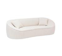 Atmosphera Canapé 3 places Ostuni 232 cm Blanc Tissu bouclette Design organique pour salon, séjour