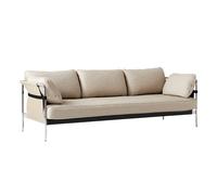 Canapé 3 places Can 2.0 structure acier chromé outer fabric Natural Canvas/247x89x82cm