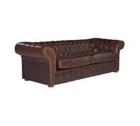 Vente-unique - Canapé 3 Places Chesterfield CLOTAIRE 100% Cuir Vieilli