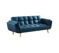 Canapé 3 places convertible clic-clac en tissu LOELINE - Bleu