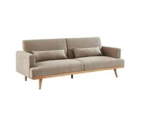 Canapé 3 places convertible clic-clac en tissu ESME - Beige