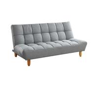 Canapé 3 places convertible clic clac en tissu gris ESTEBAN