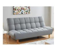 Clic-Clac Vente-Unique Canapé 3 places convertible clic clac en tissu gris ESTEBAN