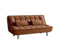 Canapé 3 places convertible clic-clac MISHAN en tissu - Caramel