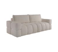 Canapé 3 places convertible en tissu bouclette beige ISSORO II