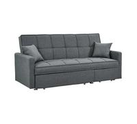 Vente-unique Canapé 3 Places Convertible en Tissu CANETTI - Gris