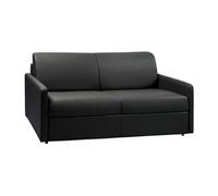 Canapé 3 places convertible express en simili noir - Couchage 140 cm - Matelas 14 cm CALIFE