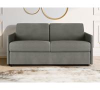 Canapé droit Vente-Unique Canapé 3 places convertible express en tissu CALIFE - Gris clair - Couchage 140 cm - matelas 18 cm
