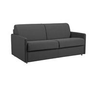 Canapé 3 places rapido convertible express en tissu CALIFE - Gris - Couchage 140 cm - Matelas 14cm