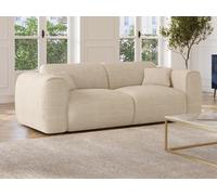 Canapé 3 places convertible express en velours côtelé beige POGNIA