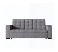 Concept Usine - Canapé 3 places convertible NOHO - Gris velours côtelé - Couchage 160 x 160 cm