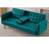 Canapé 3 places convertible Perth avec tablette centrale rabattable de Kocoon : Beige