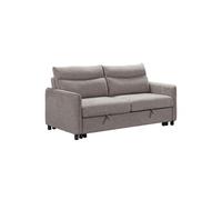 Canapé 3 Places Convertible Tissu Gris Foncé - ALTAMIRA -