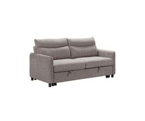 Canapé 3 Places Convertible Tissu Gris Foncé - ALTAMIRA -