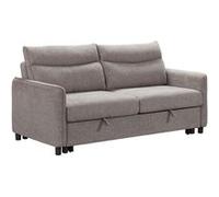 ALTAMIRA - Canapé 3 Places Convertible Tissu Gris Foncé -