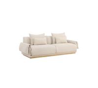 Canapé 3 Places Effet Lin "Mollosund" 237cm Beige