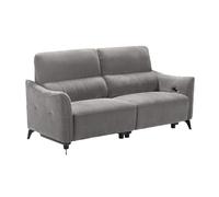 Canapé 3 places élec relax zéro gravity tissu waterproof gris - GARIOS
