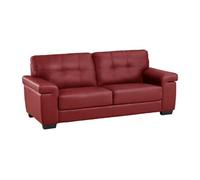 Canapé 3 places en cuir HAZEL - Rouge