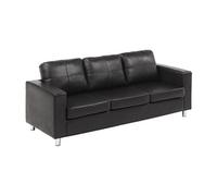 Canapé 3 places en simili ACKLEY - Noir