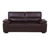 Canapé 3 places en simili-cuir marron - BELIANI - VOGAR - Confort moelleux - Design contemporain