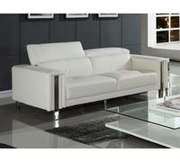 Canapé 3 places en simili MAROUA - Blanc