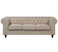 Canapé 3 places en tissu beige CHESTERFIELD BIG