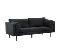 Canapé 3 Places en Tissu "Boom" 203cm Noir
