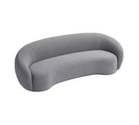 Canapé 3 places en tissu bouclette gris BOVANA