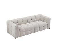 Canapé 3 places en tissu chiné beige DILOME de