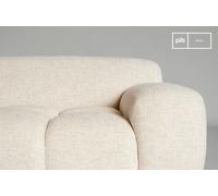 Canapé 3 places en tissu crème Atoll