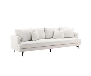 Canapé 3 Places en Tissu "Sofia" 260cm Beige