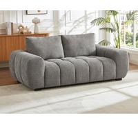 Canapé 3 places en tissu texturé gris BERENIA