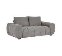 Canapé 3 places en tissu texturé gris BERENIA