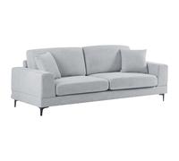 Canapé 3 places en tissu texturé gris clair JAMOLO