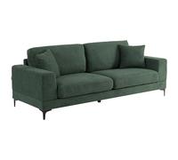 Canapé 3 places en tissu texturé vert JAMOLO