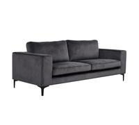Canapé 3 Places en Velours "Bolero" 215cm Gris