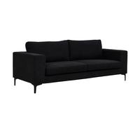 Canapé 3 Places en Velours "Bolero" 215cm Noir
