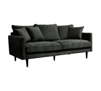 Atmosphera Canapé 3 places Candice Kaki – Tissu velours déperlant L194 cm – Fabriqué en France